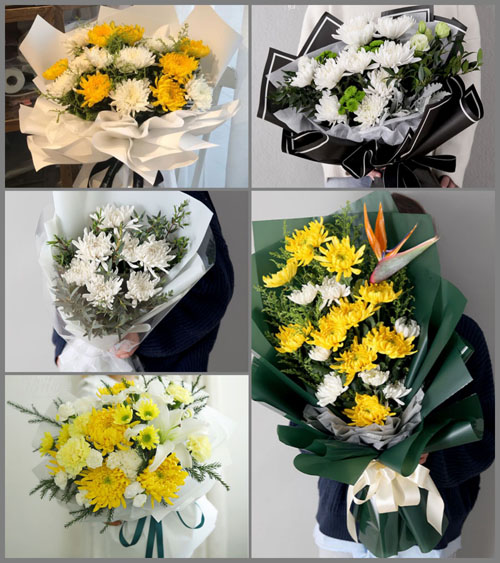 上海嘉定区徐行镇小庙村白事花束代送